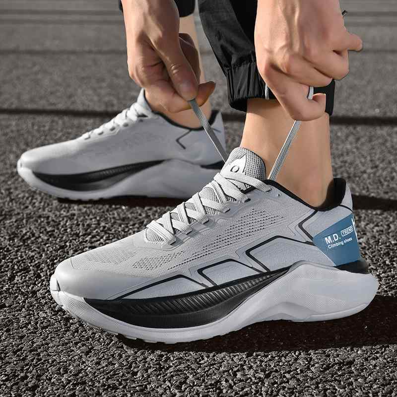 スニーカー メンズ 通気性 衝撃吸収 滑り止め 厚底 ニットアッパー ローカット ランニング ジョギング トレーニング カジュアル スポーツ ファッション