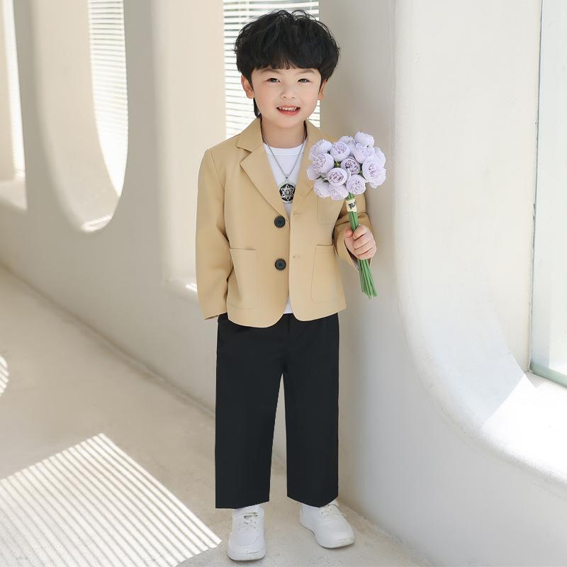 スーツ セットアップ 男の子 キッズ 男児 春秋 カジュアル 韓国風 おしゃれ ゆったり 楽ちん 肌触り抜群 無地 長袖 パンツ 発表会 入学式 卒園式 園児 小学生