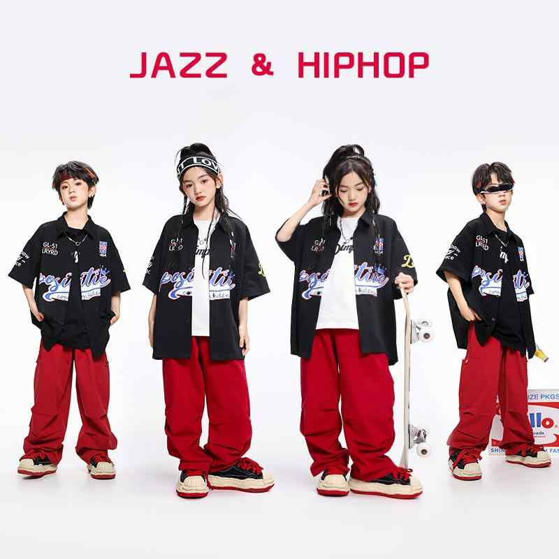 ダンス衣装 キッズ 男の子 女の子 ストリート ヒップホップ セットアップ ゆったり 上下セット 練習着 発表会 舞台 ファッション 春夏 ポリエステル かわいい おしゃれ