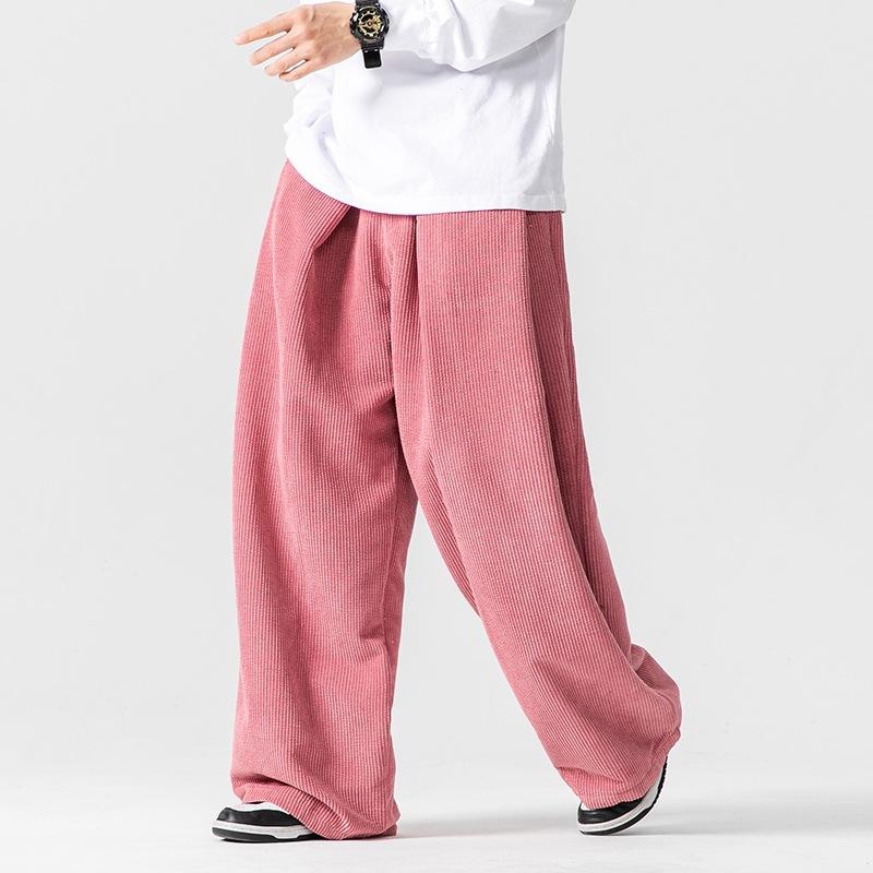 パンツ ユニセックス 秋冬 大きいサイズ ゆったり シェニール ストレッチ素材 リラックス コーデュロイ ワイドシルエット ストレートライン ロング丈 部屋着 ワンマイルウェア カジュアル ボトムス