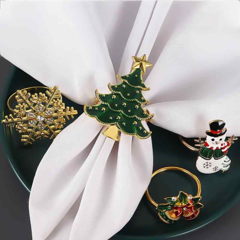 楽天市場】ナプキンリング クリスマス テーブル飾り 6個セット ツリー
