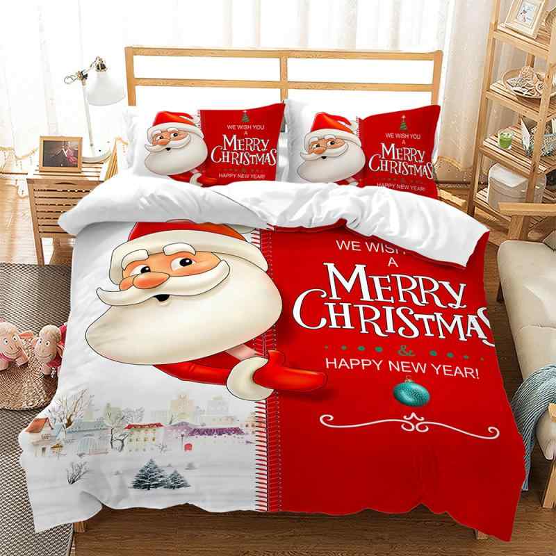 掛け布団カバー クリスマス ホリデーシリーズ 3D デジタルプリント かわいい キャラクターデザイン ポリエステル ピーチスキン加工 子供部屋 大人向け 3点セット