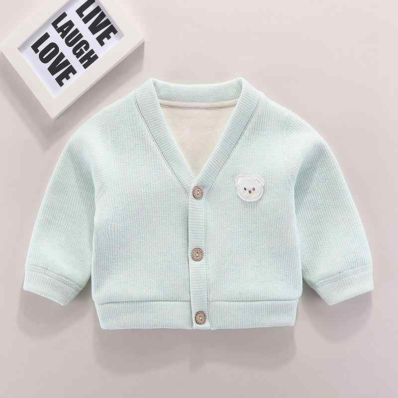 カーディガン ベビー キッズ 男の子 女の子 秋冬 裏起毛 厚手 Vネック 長袖 カジュアル 前開き 無地 防寒 1歳 2歳 3歳 乳幼児 ポリエステルフリース素材 4,412円
