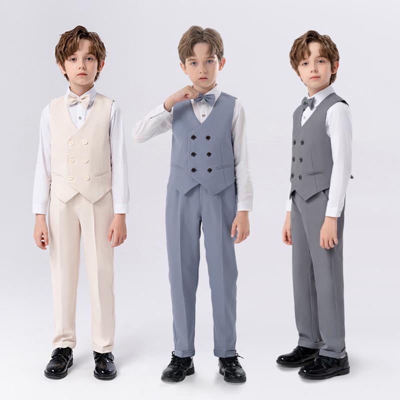 キッズ 男の子 フォーマル ベストスーツ セットアップ 秋冬 ブリティッシュ おしゃれ 柔らか素材 結婚式 発表会 卒業式 入学式 七五三 ピアノ フラワーボーイ 舞台 衣装 誕生日