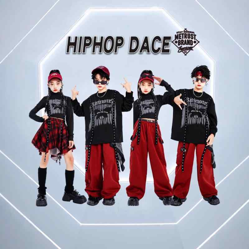 ダンス衣装 キッズ 男の子 女の子 ヒップホップ ストリートダンス ジャズダンス 発表会 ステージ パフォーマンス 練習着 春秋