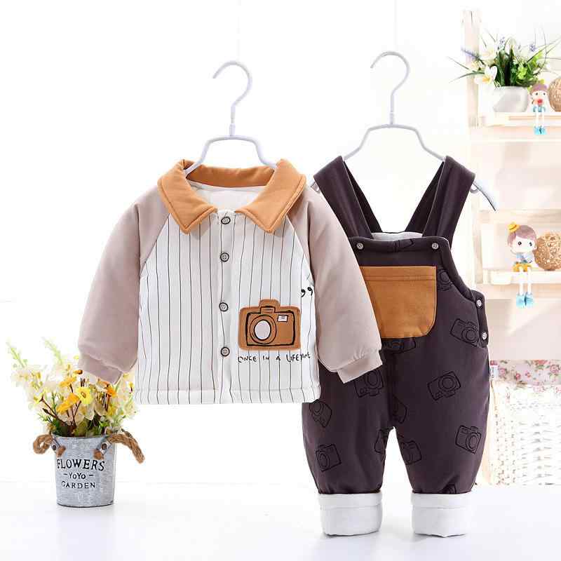 ベビー服 男女兼用 赤ちゃん 乳幼児 中綿入り 厚手 冬用 防寒 サロペット セットアップ オーバーオール キッズウェア 新生児 0歳 1歳向け カジュアル 部屋着 お出かけ キャラクター柄 綿100%