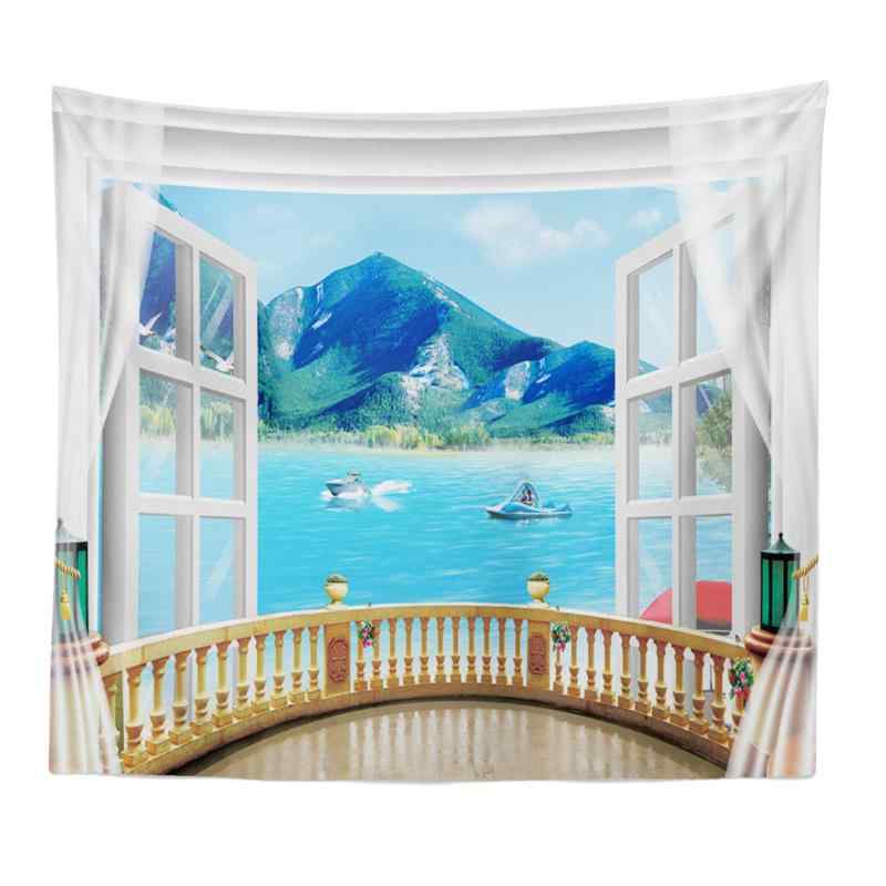 アラス 3D 本当の 海景 ウォール美術 飾りつけ 線描 砂浜西洋手ぬぐい 室内装飾 御部屋飾りつけ 今めかしい 大判 ポリエステル製 洗い濯ぎ能力のある リビング 臥し所 部屋の入り口 書室 子供部屋 中仕切り つつみ隠し