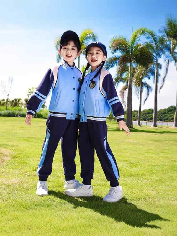 スクール キッズ 男女兼用 小学生 園児 男の子 女の子 コットン素材 ソフトタッチ スポーツウェア セットアップ 長袖 パンツ 三点セット ブリティッシュスタイル 春秋 グリーン 通学 体育 普段着