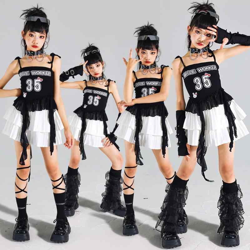 ダンス衣装 キッズ 女の子 ジャズダンス ストリートダンス 発表会 練習着 ステージ ガールズユニット トレンド おしゃれ クール セットアップ 春夏