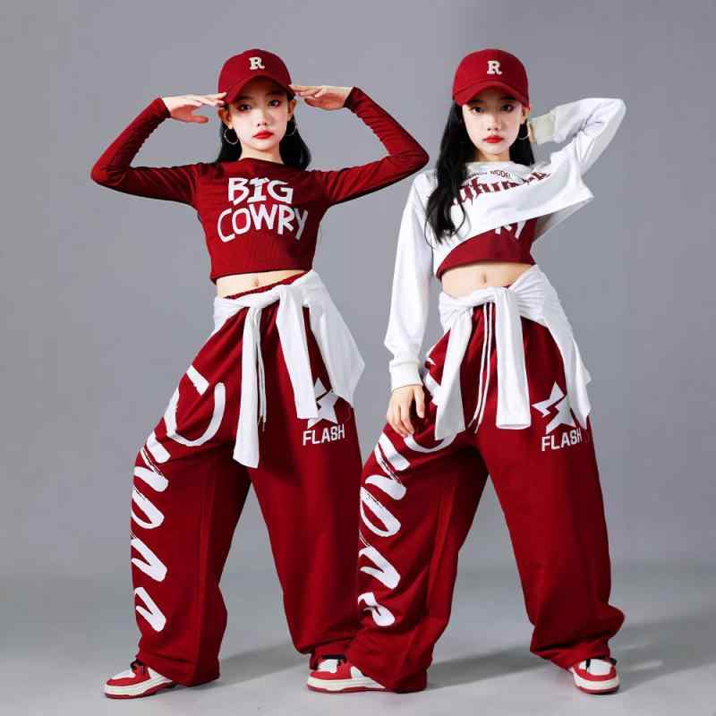 ダンス衣装 女の子 キッズ ジュニア ヒップホップ ジャズ ストリートダンス 練習着 発表会 舞台 ステージ パフォーマンス セットアップ 春秋物 おしゃれ