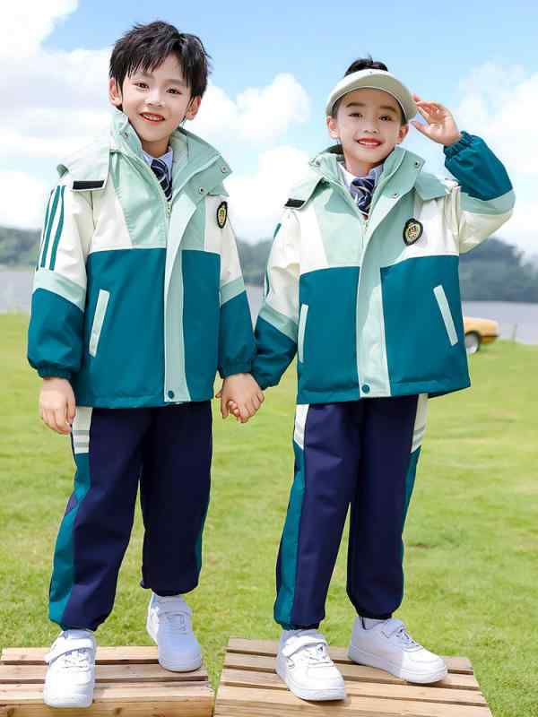 ジャージ 子供用 男女兼用 小中学生 幼稚園児 通学 スクールウェア 部活 運動会 フード付き 取り外し可能 ウィンドブレーカー 防風 配色切り替え ジップアップ カジュアル おしゃれ 上下セット スポーツウェア 春秋