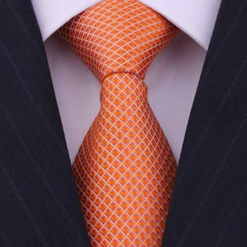 ネクタイ メンズ 桑蚕シルク 正絹 ワンタッチ オレンジ色 結婚式 新郎 披露宴 パーティー ビジネス フォーマル スーツ 礼服 通勤 韓国スタイル おしゃれ