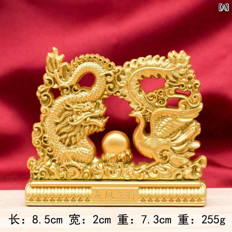 楽天市場】フラワーフェニックス 華を抱く金の鳳凰 銅器置物 飾り