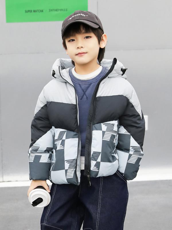 ダウンジャケット キッズ 男の子 冬用 ショート丈 厚手 90%ホワイトダックダウン 軽量 暖かい 防寒 フード付き フルジップ 親子ペア 韓国風 カジュアル 通園 通学 お出かけ ジュニア ベージュ グレー ホワイト