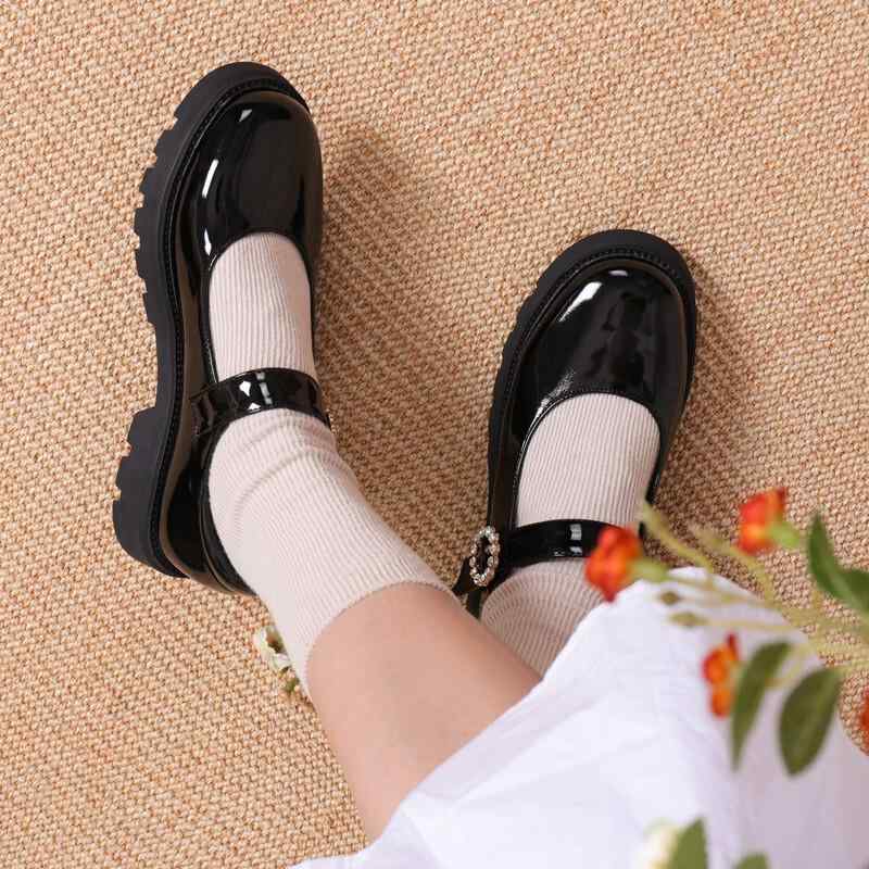 シューズ キッズ 女の子 滑り止め ソフトソール 耐摩耗 マジックテープ ローファー 英国風 リボン プリンセス 通学 スクール 発表会 フォーマル 黒 アイボリー PUレザー JKスタイル オールシーズン