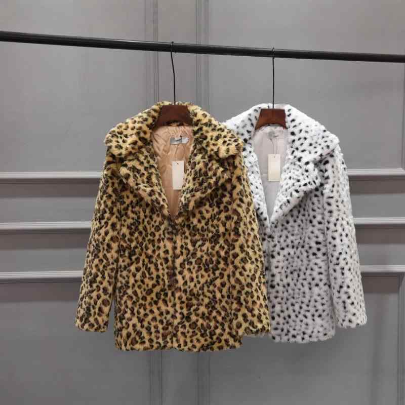 フェイクファー レディース ふわふわ 暖かい 防寒 ミドル丈 ジャケット 韓国風 ヒョウ柄 レオパード柄 エレガント カジュアル アウター ホワイト イエロー 大きいサイズ｜セキュアデポ