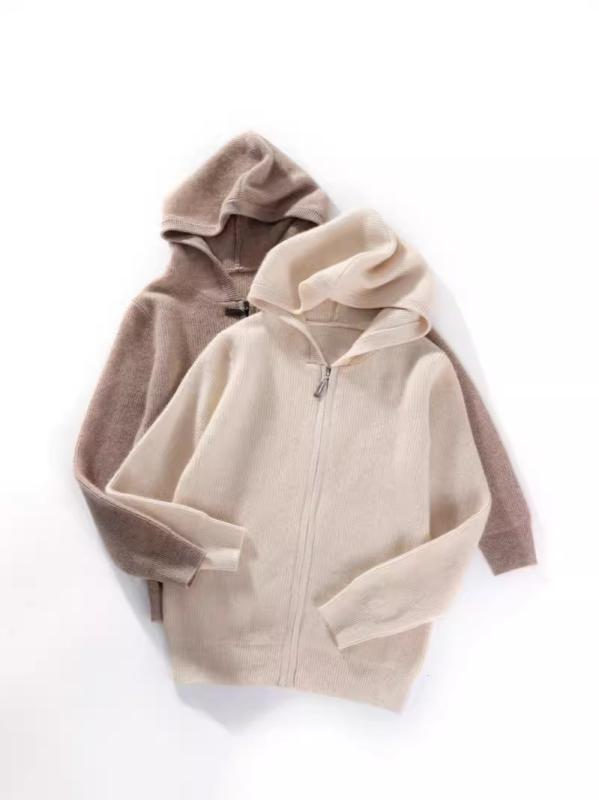カーディガン キッズ 子供服 男女兼用 秋冬 厚手 カシミヤ ニット フード付き ジップアップ 長袖 カジュアル 柔らかい 無地 アウター｜セキュアデポ