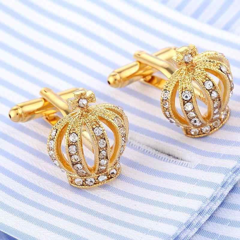 カフスリンク メンズ 金色 ジャケット冠 御前上等感 銅製 灯し火メッキ工業 フォーマル 礼服 華燭の典 商行為 フレンチカフスシャツ用