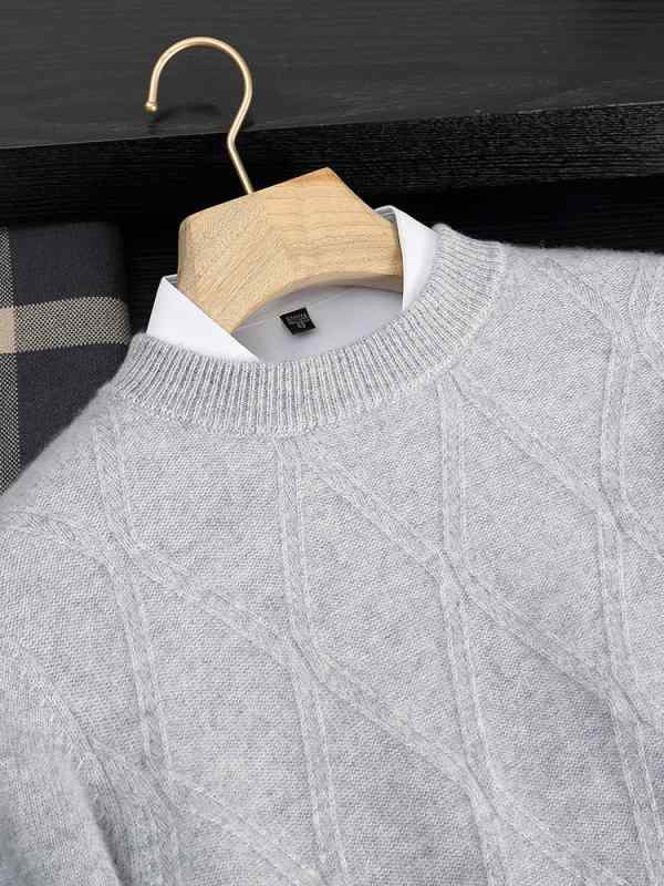 ニット メンズ 上質 カシミヤ ウール クルーネック 丸首 厚手 保温性 ゆったり 大きいサイズ ビジネスカジュアル 通勤 カジュアル 無地 プルオーバー|セキュアデポ