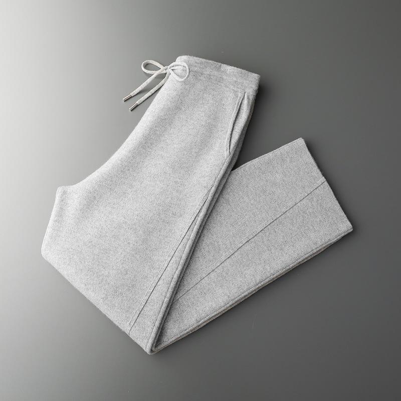 メンズ パンツ 秋冬 ウール ワイドパンツ 厚手 防風 99%羊毛 ウエスト紐 ドローストリング ゆったり ルーズフィット ハイウエスト 無地 カジュアル 部屋着 通勤 スポーツ ストレート 多ポケット 微ストレッチ|セキュアデポ