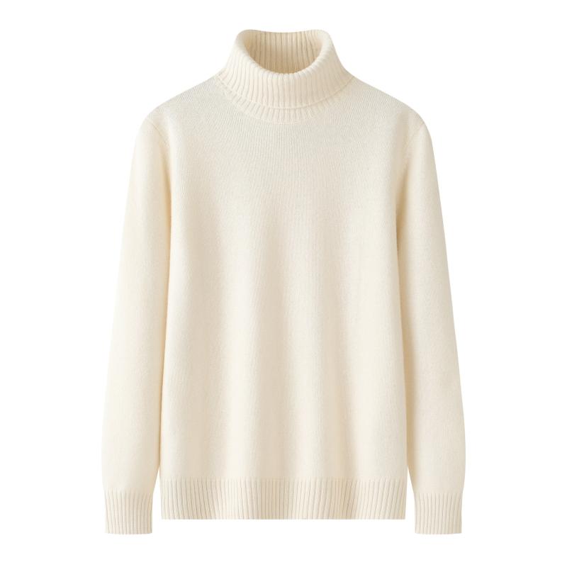 セーター レディース カシミヤ100% ハイネック プルオーバー 厚手 保温 長袖 ゆったりシルエット 上品 通勤 オフィス 無地 秋冬トップス