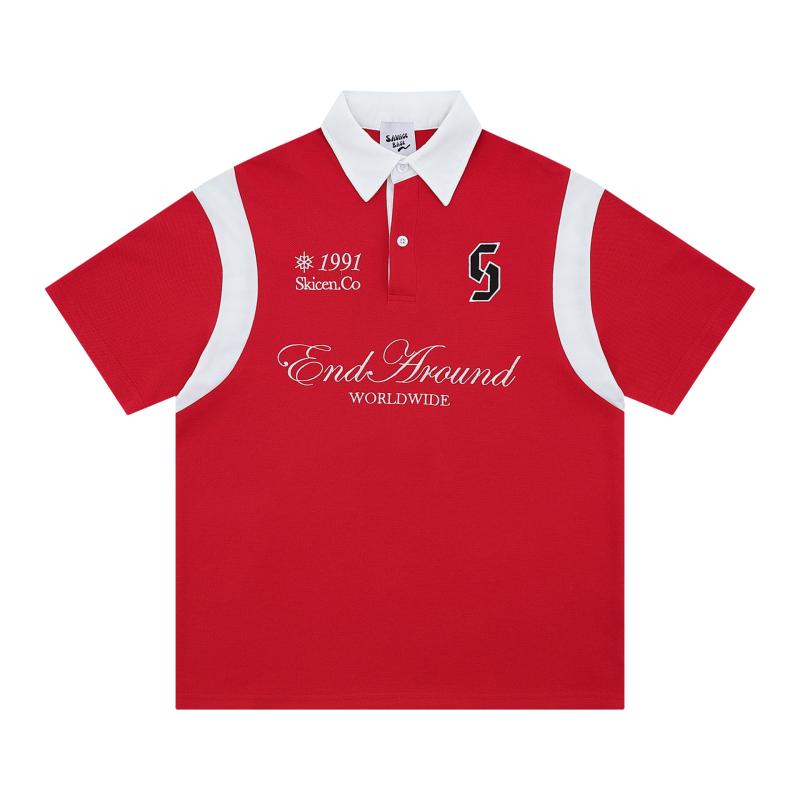 Tシャツ メンズ ゆったり ルーズフィット オーバーサイズ 半袖 ロゴプリント クルーネック アメリカン ストリート スポーツ カジュアル デザイン性 普段着 部屋着 綿混紡 コットンブレンド 春夏