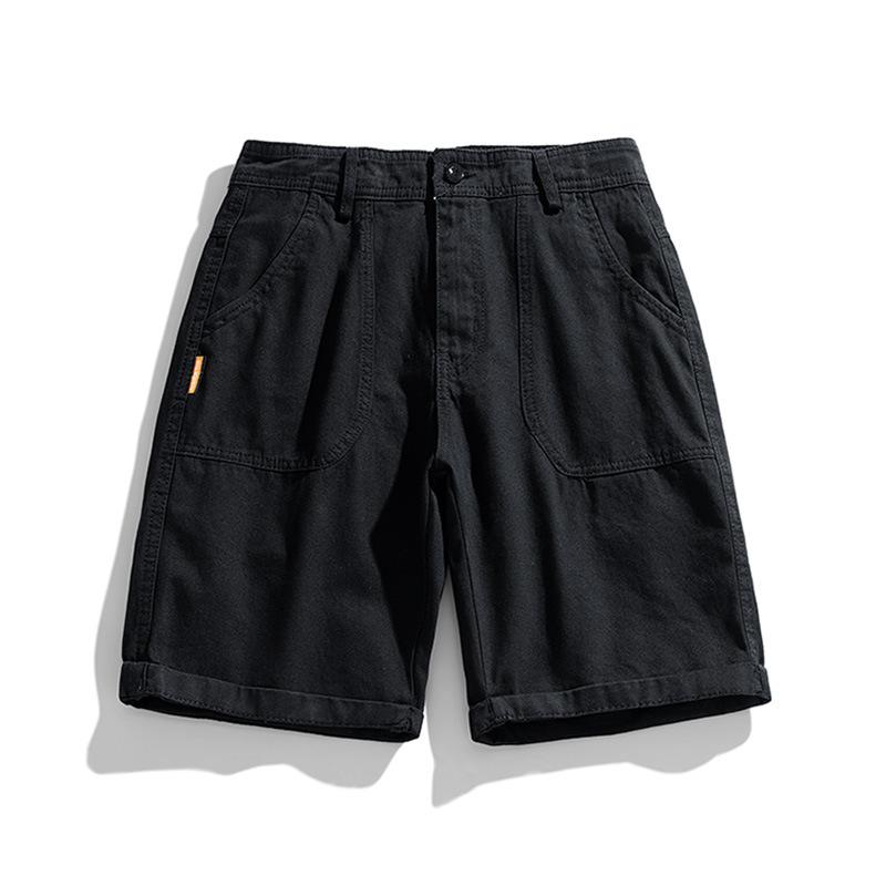 ショートパンツ メンズ ゆったり ルーズフィット ワーク カーゴ 綿100% 微ストレッチ 春夏 5分丈 ハーフパンツ 韓国 レトロ シンプル カジュアル コットン