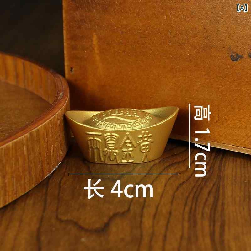置物 純銅製 銅細工 金色 元宝 開運 招財 金運アップ 財運 縁起物 風水 商売繁盛 事業成功 小型 卓上 オフィス デスクトップ リビング 玄関 インテリア 飾り物 アジアン|セキュアデポ