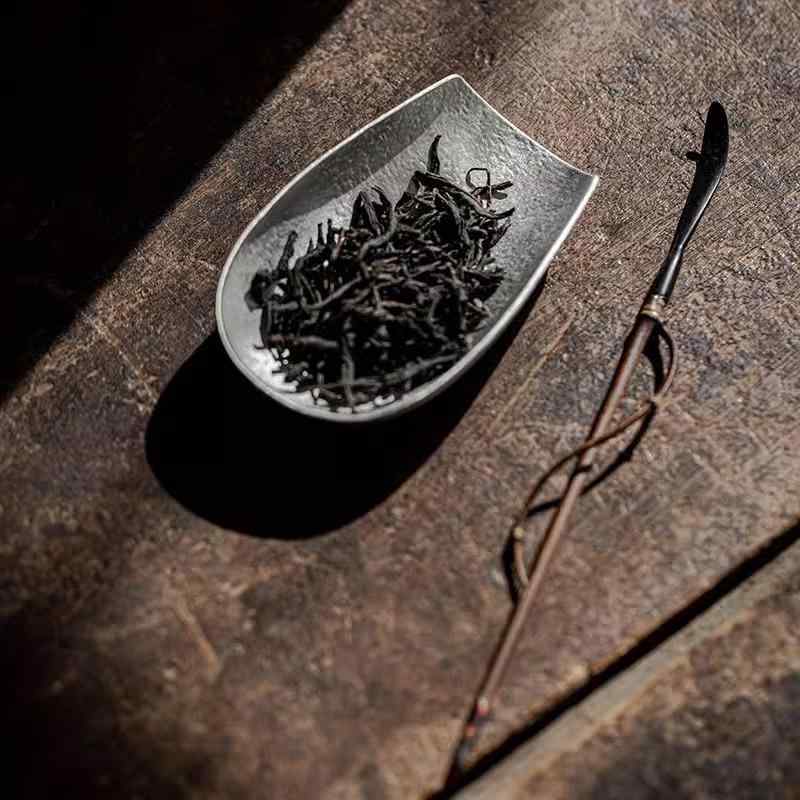 茶道具 槌目模様 手作り 錫製 賦雪デザイン 茶則 茶荷 新中国風 禅スタイル 功夫茶器 茶道用品 来客用 高級感