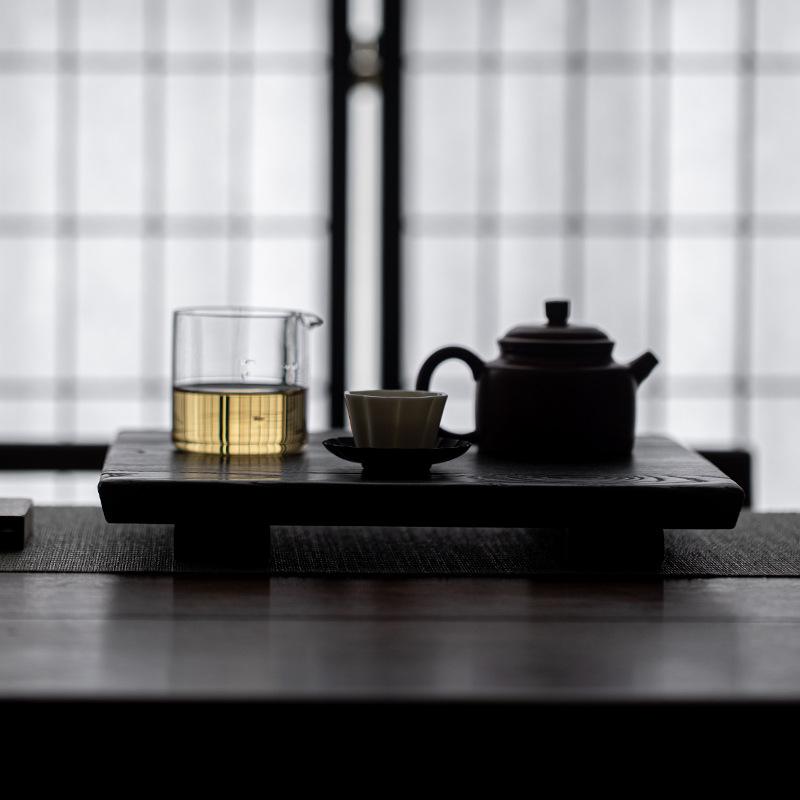 茶盤 執務室 見舞い客用 タモ材 生まれながら木 醇乎たる材 炭化産業 水なし 急須置き 茶器台 手作り お手々お手伝いさん 今めかしい パウダーコンパクト 御盆 御盆 室内装飾 雑貨