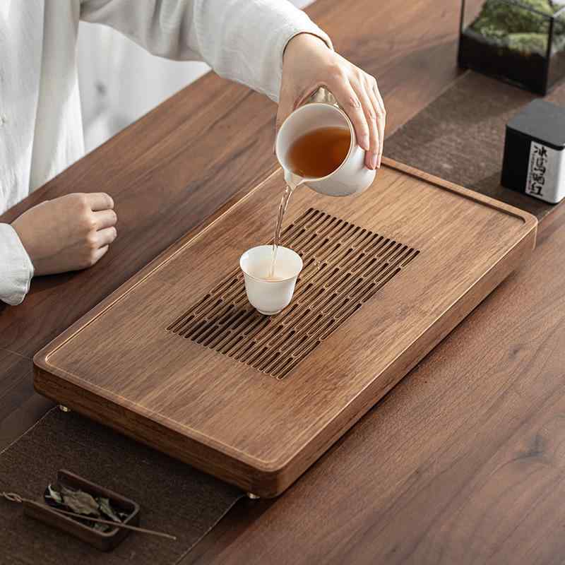 茶盤 重竹製 水抜き貯水式 抽き出し付き添い人 乾式茶台 身寄り用 小型 パウダーコンパクト 一枚板 気取らない原料品 分かりやすい 中国式 レトロ 御前上等感 茶の葉会 御盆