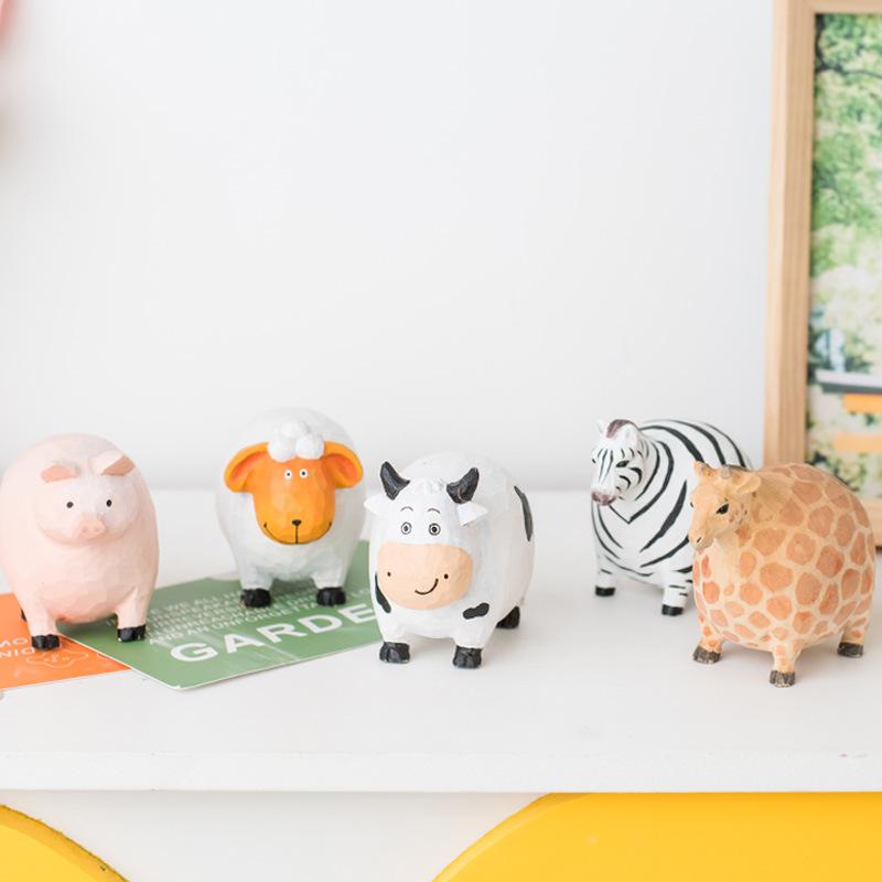 楽天市場】ウッドアニマルトイ WOOD ANIMAL TOY「キリン ライオン