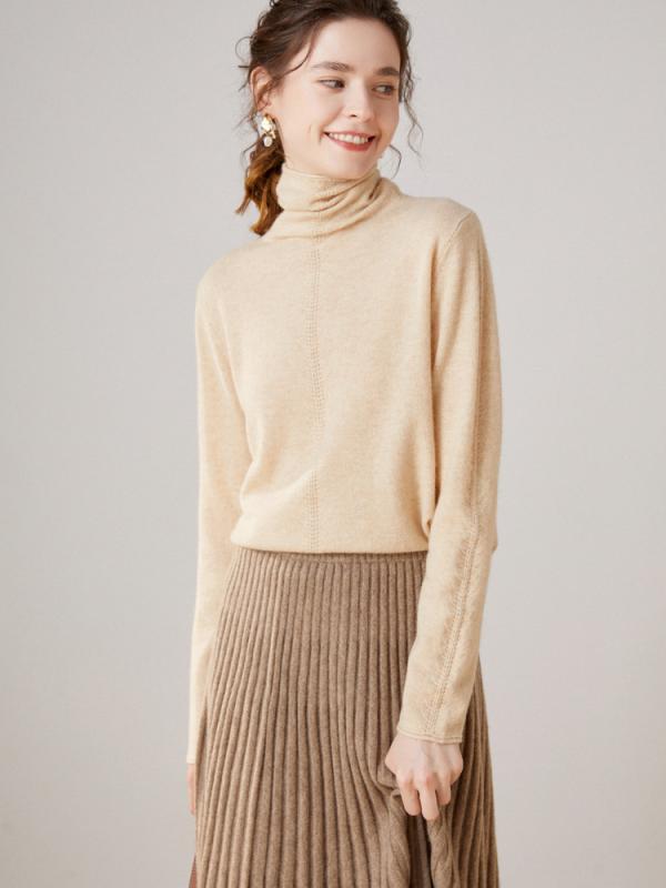 セーター レディース 秋冬 カシミヤ ニット 厚手 プルオーバー タートルネック ゆったり 長袖 快適 無地 万能 上品 きれいめ 通勤 インナー トップス