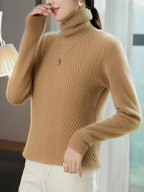 ニット レディース 秋冬 カシミヤ カシミア 上品 ハイネック 厚手 保温 長袖 ゆったり オーバーサイズ プルオーバー セーター インナー 通勤 無地 ルーズフィット｜セキュアデポ
