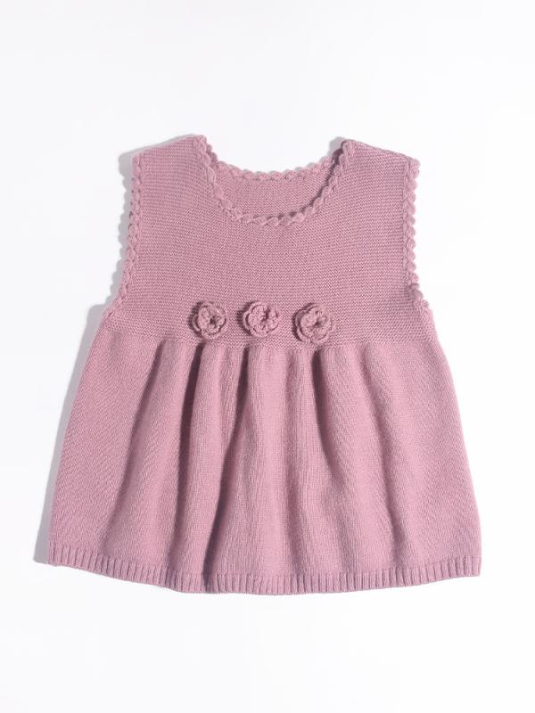 セーター キッズ 女の子 秋冬 カシミヤ クルーネック 丸首 柔らか 厚手 プルオーバー ニットワンピース ベスト ジレ 無地 3歳 4歳 5歳 6歳 7歳 8歳 100cm 110cm 120cm 130cm 140cm対応 A類安全基準 レッド系