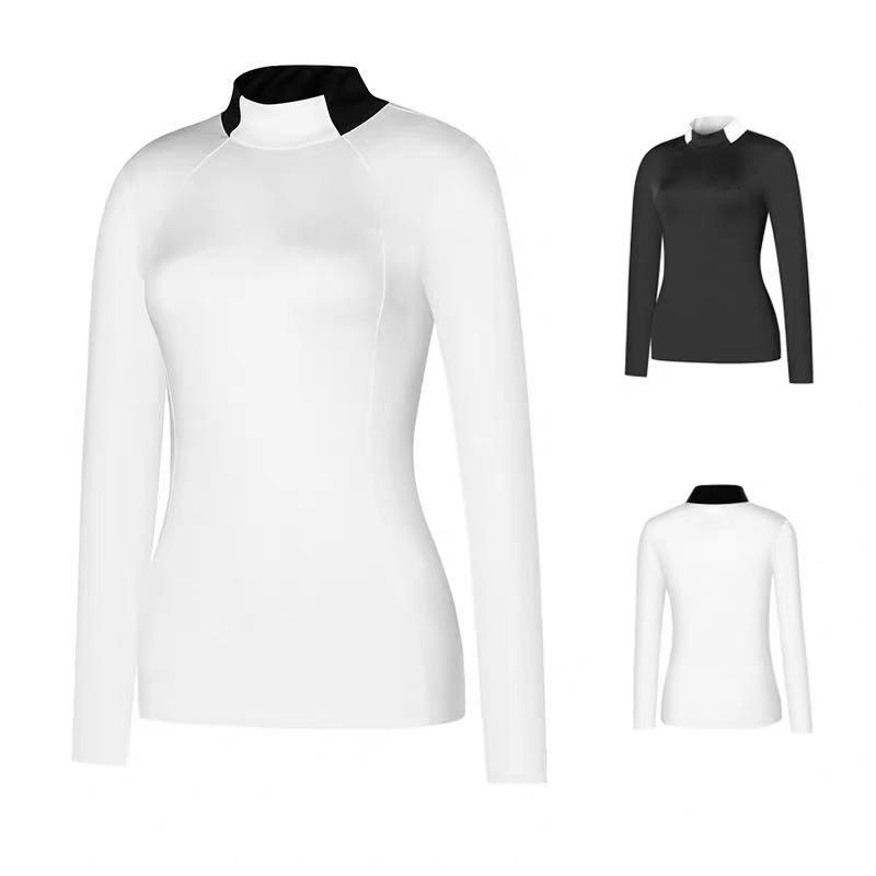 Tシャツ レディース ゴルフ テニス スポーツ スリムフィット 快適 ストレッチ 耐久性 再生繊維 長袖 おしゃれ 着回し 秋