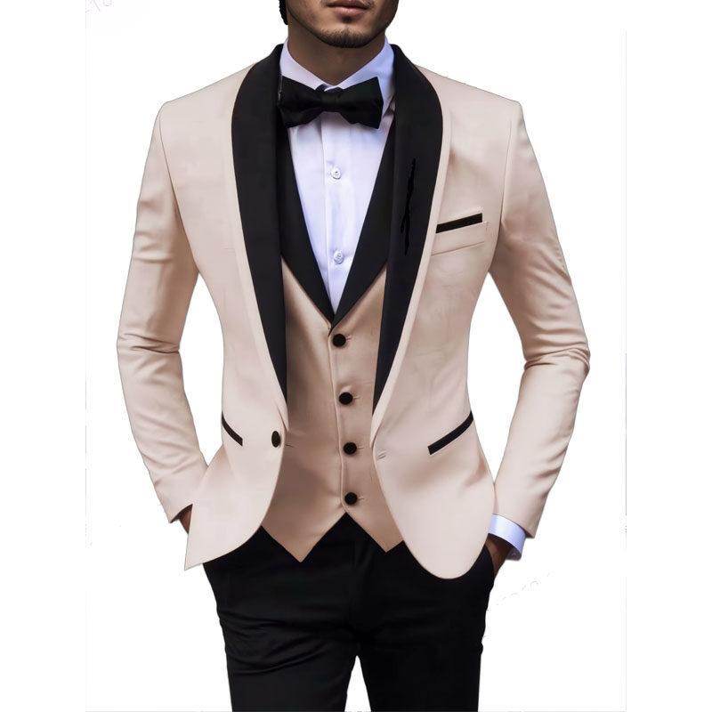 スーツ メンズ スリーピース シングルボタン 大きいサイズ オールシーズン 結婚式 披露宴 新郎 伴郎 礼服 ビジネス 紳士服 スリムフィット スタイリッシュ 欧米風 快適素材 男性用｜セキュアデポ