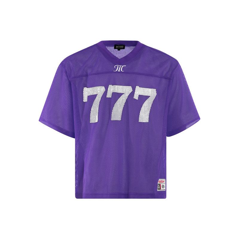 Tシャツ メンズ 男性用 通気性 メッシュ素材 半袖 夏 Vネック ストリートファッション アメリカンカジュアル ナンバープリント ゆったり ルーズフィット スポーツ カジュアル カットソー 4,445円