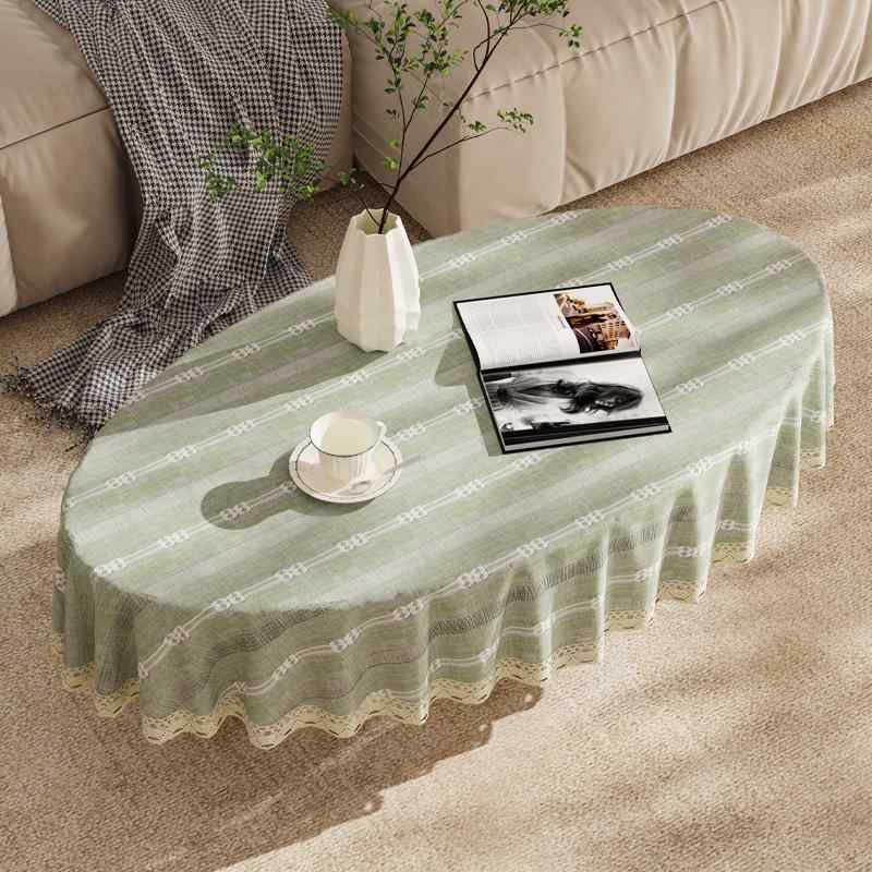 楽天市場】テーブルクロス リビング ダイニング 楕円形 ローテーブル
