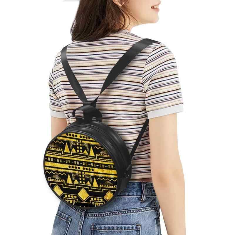 バッグ レディース 丸型 ミニ リュックサック ショルダーバッグ プリント 春夏 ポリエステル ストリートカジュアル デイリーユース 普段使い ファスナー開閉 柔らかな ダブルストラップ
