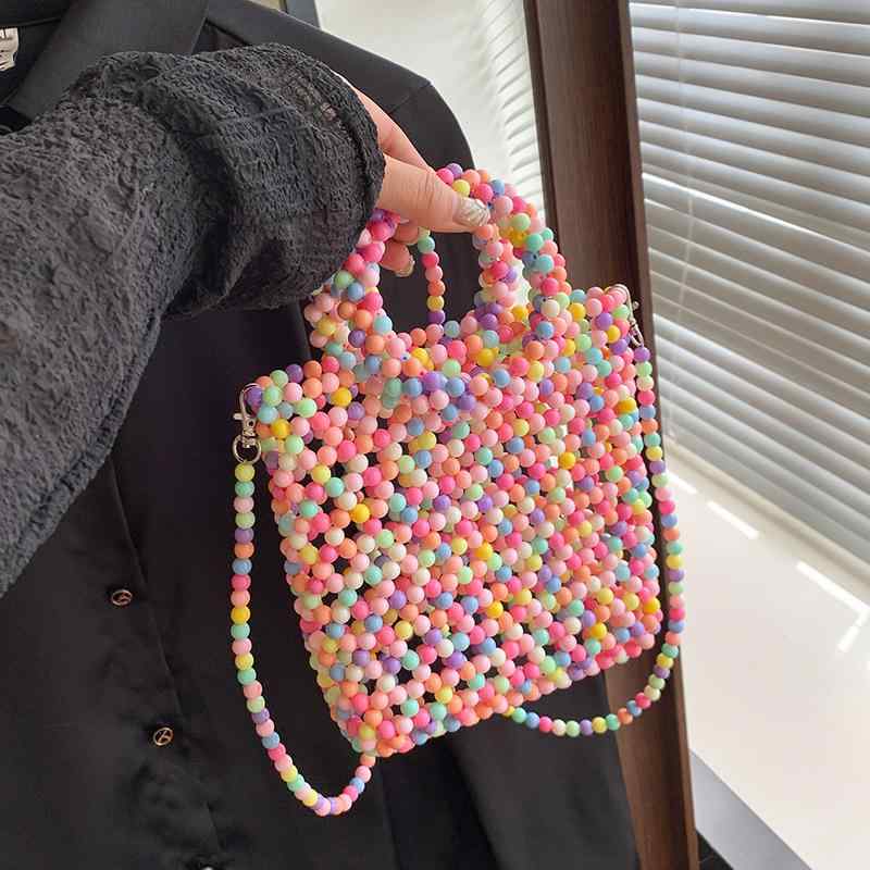 バッグ レディース ミニ コンパクト ジェリーカラー カラフル 編み込み 2way 斜めがけ ショルダーバッグ 手提げ 春夏 ナチュラル かわいい おしゃれ 個性的 型崩れしにくい 日常使い お出かけ 鞄