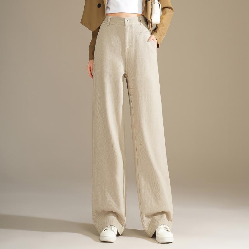 パンツ レディース イージーケア シワになりにくい ゆったり 体型カバー ハイウエスト ワイドパンツ ロングパンツ テンセル ウール ドレープ感 着痩せ 若見え 脚長効果 細見え きれいめ 通勤 カジュアル 春夏|セキュアデポ