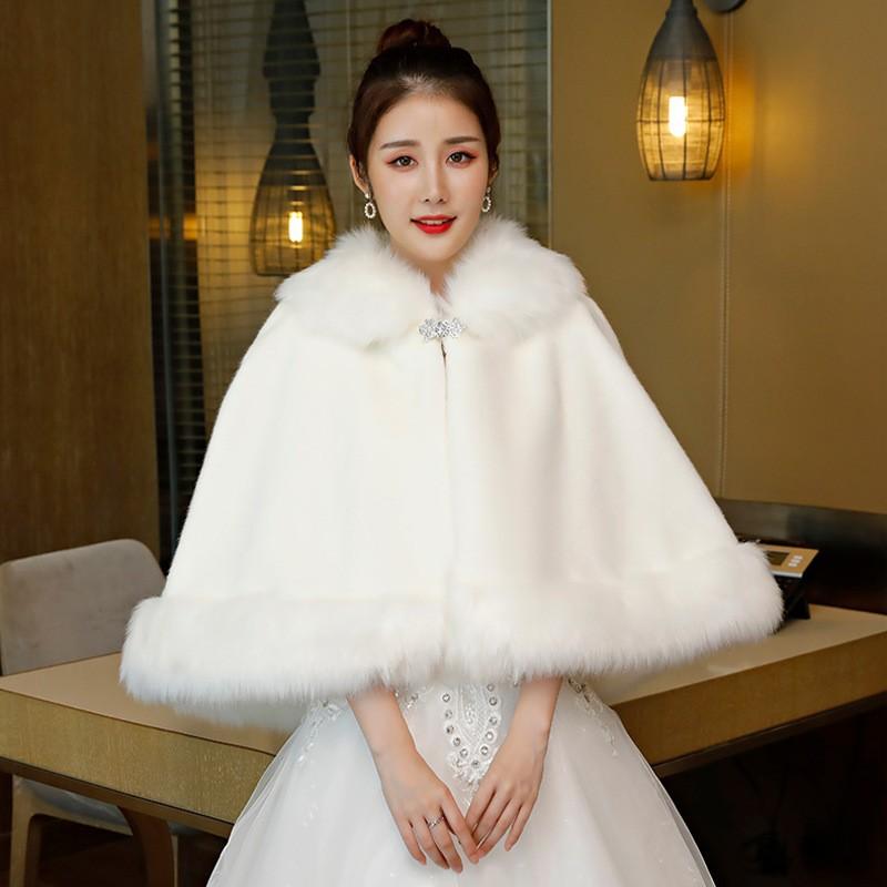 ショール レディース ウェディング 花嫁 結婚式 ブライダル フェイクファー 厚手 防寒 保温性 ボリューム感 大判 前撮り 後撮り ロケーション撮影 披露宴 二次会 パーティー ドレス 羽織り 秋冬 ホワイト