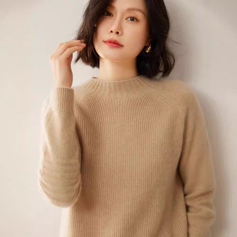 編み物 レディース カシミール ハイネック ティーシャツ ゆったり 肌付き 長袖 秋冬 生あたたかい 好いたらしいめ 通い 事務所 トップス 分かりやすい 無地 その他-日用品雑貨・文房具・手芸