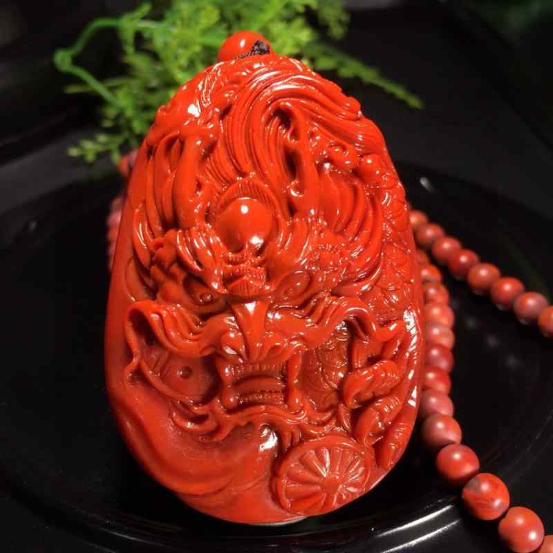 ネックレス 天然 南紅瑪瑙 彫刻 龍形 ペンダント 高品質 保山産 柿子紅 ドラゴンモチーフ ロングネックレス 兼用 ユニセックス