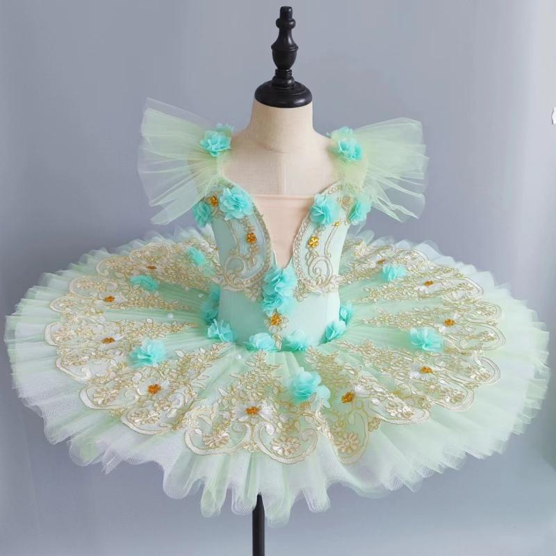 バレエドレス 女の子 レース ふんわり チュール プリンセス ソフト スパンデックス 発表会 舞台 衣装 ダンス オールシーズン 多サイズ 多色展開
