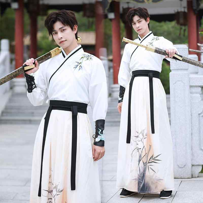 漢服 メンズ レディース 中国風 オリジナルデザイン 中華風 武侠衣装 時代劇 舞台 イベント コスプレ 学園祭 学生 書生 文人 伝統衣装 スリーピース 3点セット