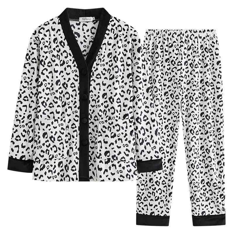 パジャマ ルームウェア レディース 女性用 超柔絨 とろける肌触り 保温 防寒 あったか 秋冬 ヒョウ柄 学院風 上下セット 2点セット 長袖 長ズボン 開襟 中厚手
