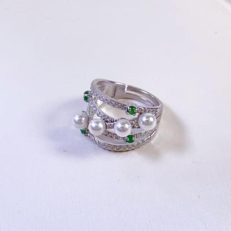 指輪 レディース アクセサリー リング 空枠 S925 シルバー ジルコニア 淡水パール対応 フリーサイズ DIY 手作り パーツ クラフト ハンドメイド 資材 ジュエリー｜セキュアデポ