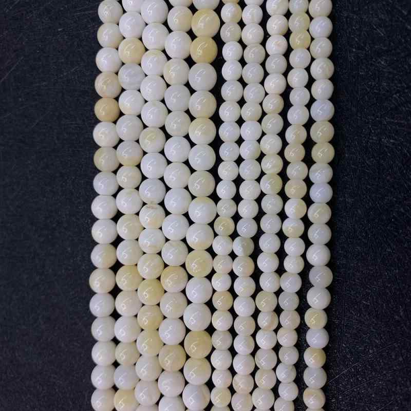 ビーズ 天然海水貝 黄金貝 研磨加工 円形 直穴 ルーズビーズ ホワイト 4mm 6mm アクセサリーパーツ ハンドメイド DIY素材 ライトラグジュアリー